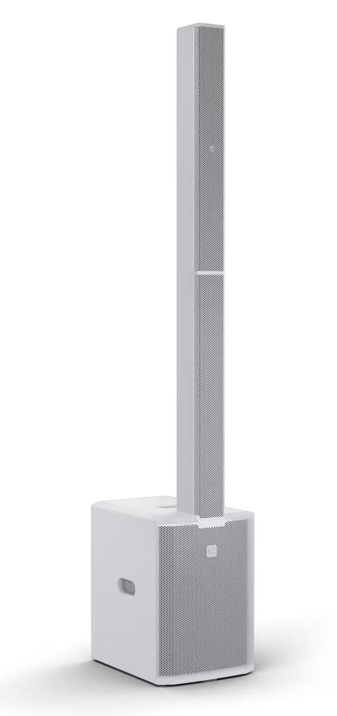 LD SYSTEMS MAUI® 28 G3 MIX W Kompaktes Cardioid Säulen PA System mit Digital-Mixer, Weiß